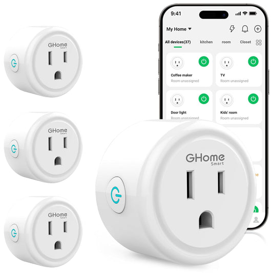Ghome Smart Plug, Wifi Smart Plugs That Work with Alexa and Google Home