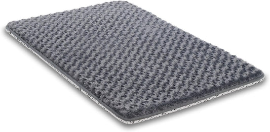 Dog Bed for Crate High Resilience Foam Crate Pad Mat for Medium Large Dogs Washable Anti-Slip,35" X 22",Dark Gray