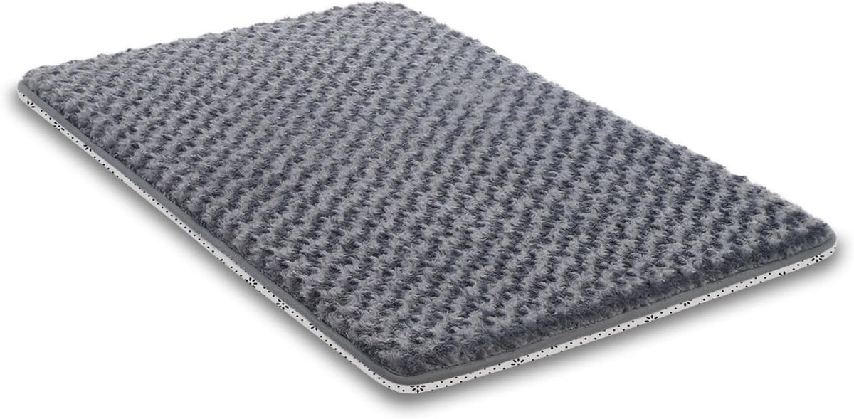 XXL Dog Bed for Crate Pad, High Resilience Foam Mat Bed, 47X29, Dark Grey