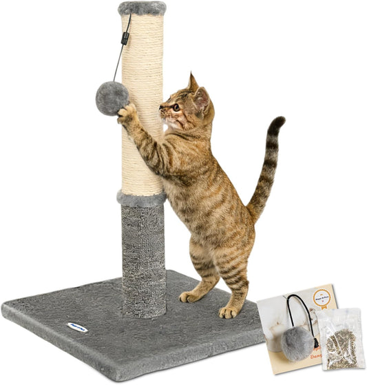 Happi N Pets Cat Scratching Post, Cat Scratchers for Indoor Cats, with Toys