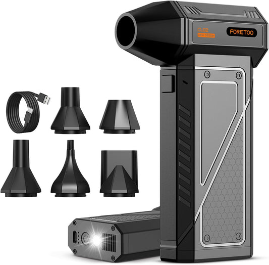 Compressed Air Duster-150000Rpm Super Power Cordless Air Duster, Rechargeable Brushless Motor Durable Power Blower with SOS LED Light,Adjustable Dust Blower for Computer, Pet,Outdoor, House and Car