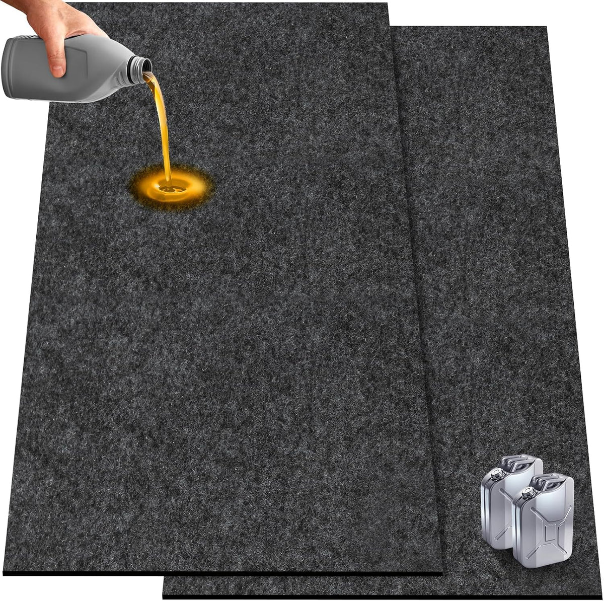 2 Pack 36 X 60 in Premium Oil Spill Mat,Garage Floor Mat for under Car