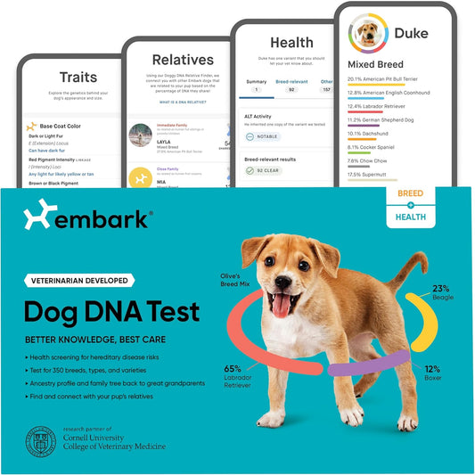 Embark Breed & Health Dog DNA Test – 400+ Breeds, 270+ Health Risks