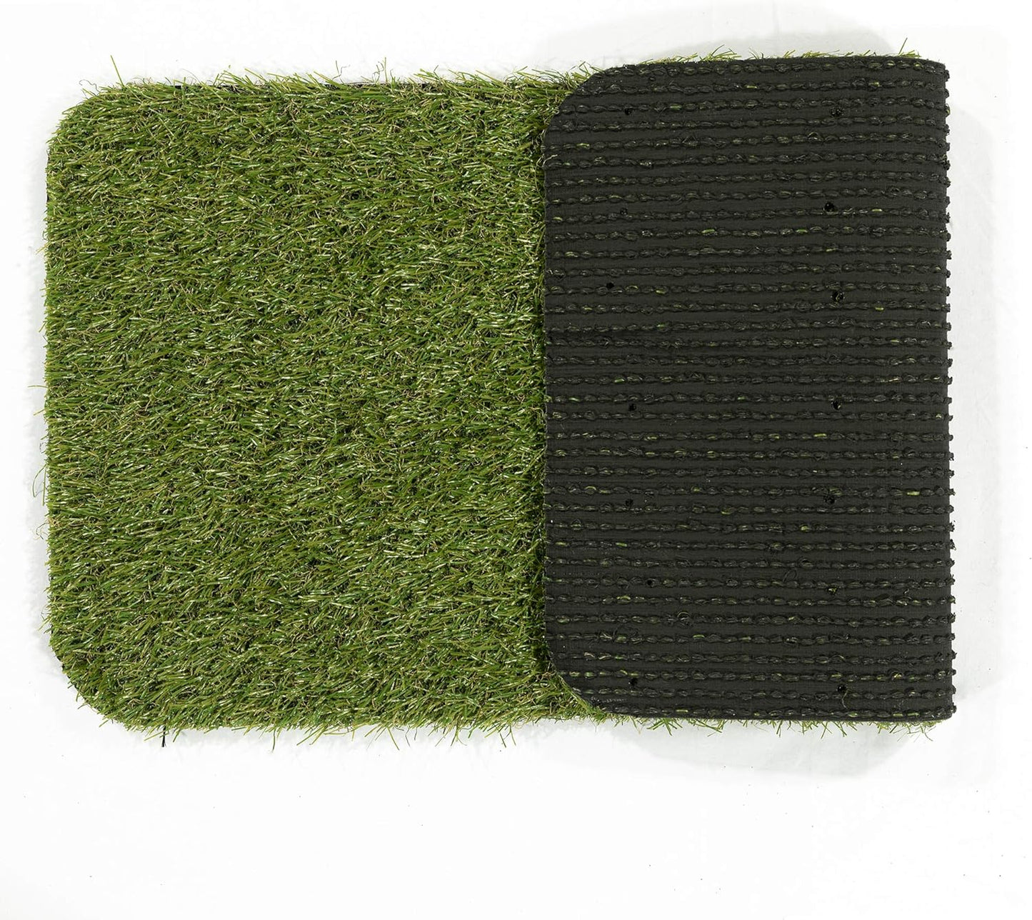 Ottomanson Artificial Grass Puppy Potty Training Pad with Tray, 15" X 30" Reusable Pee Pad for Small Pets and Dogs