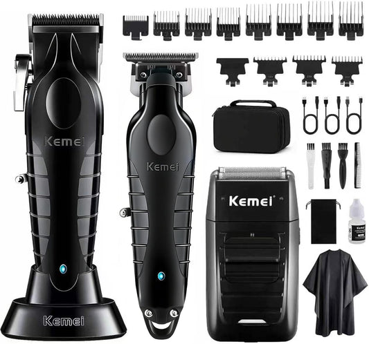 KEMEI Hair Clipper, Hair Trimmer, Beard Shaver Set for Men, Barber Kit