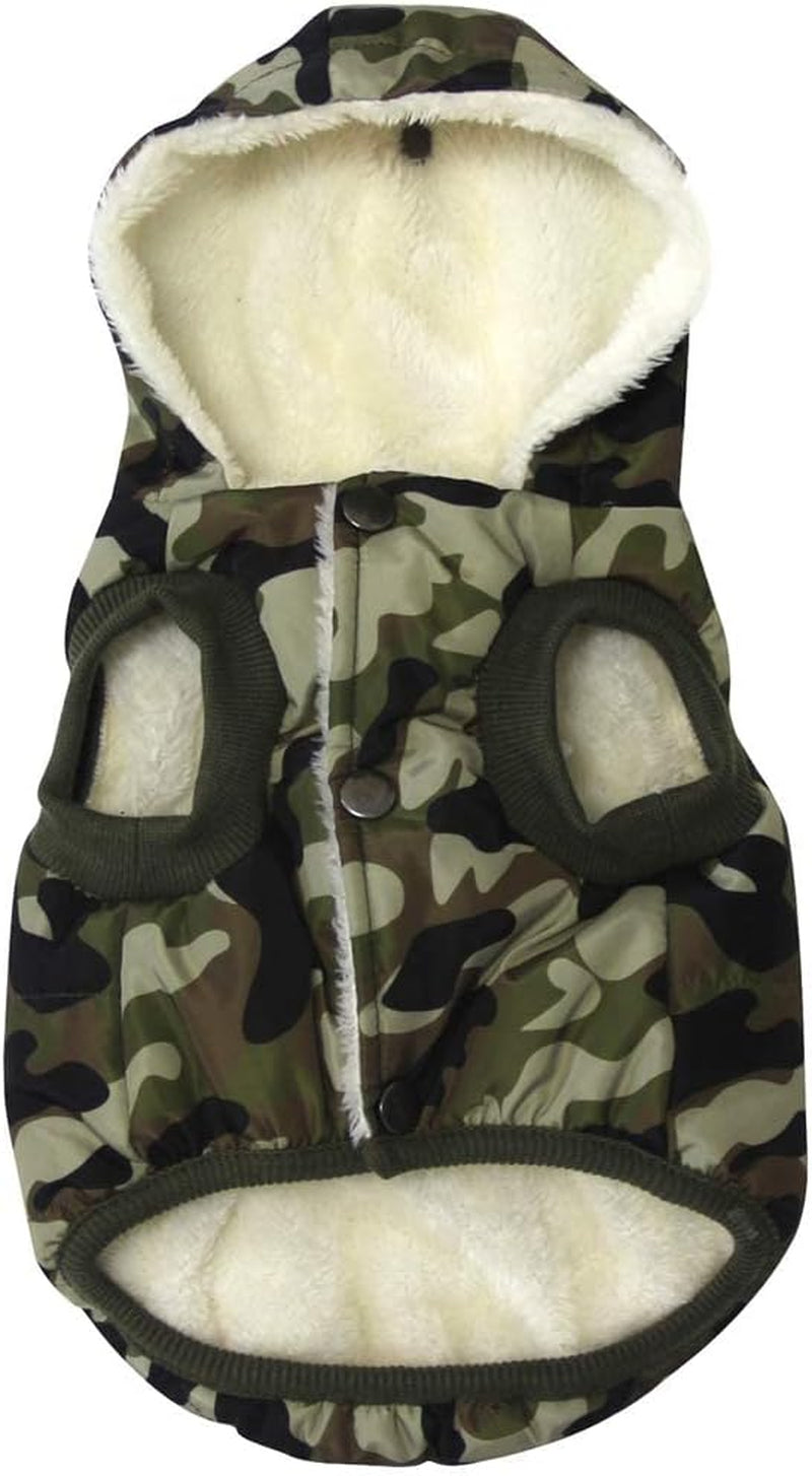Vecomfy Warm Dog Coats with Hoodie,Winter Dog Jackets for Small Dogs