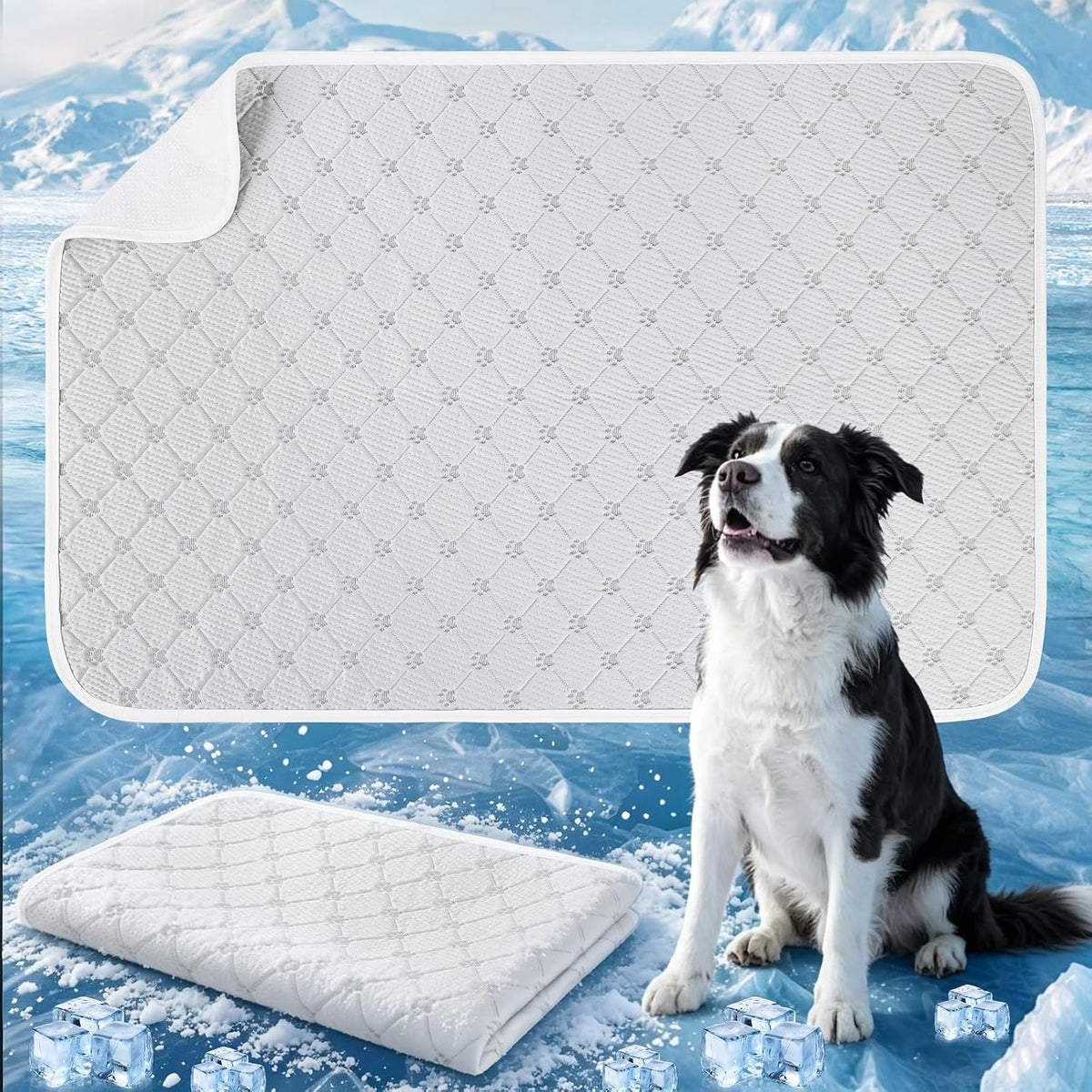 Cooling Mat for Dogs Cats,Pet Dog Cooling Mat Blanket for Dogs,24X18, Grey