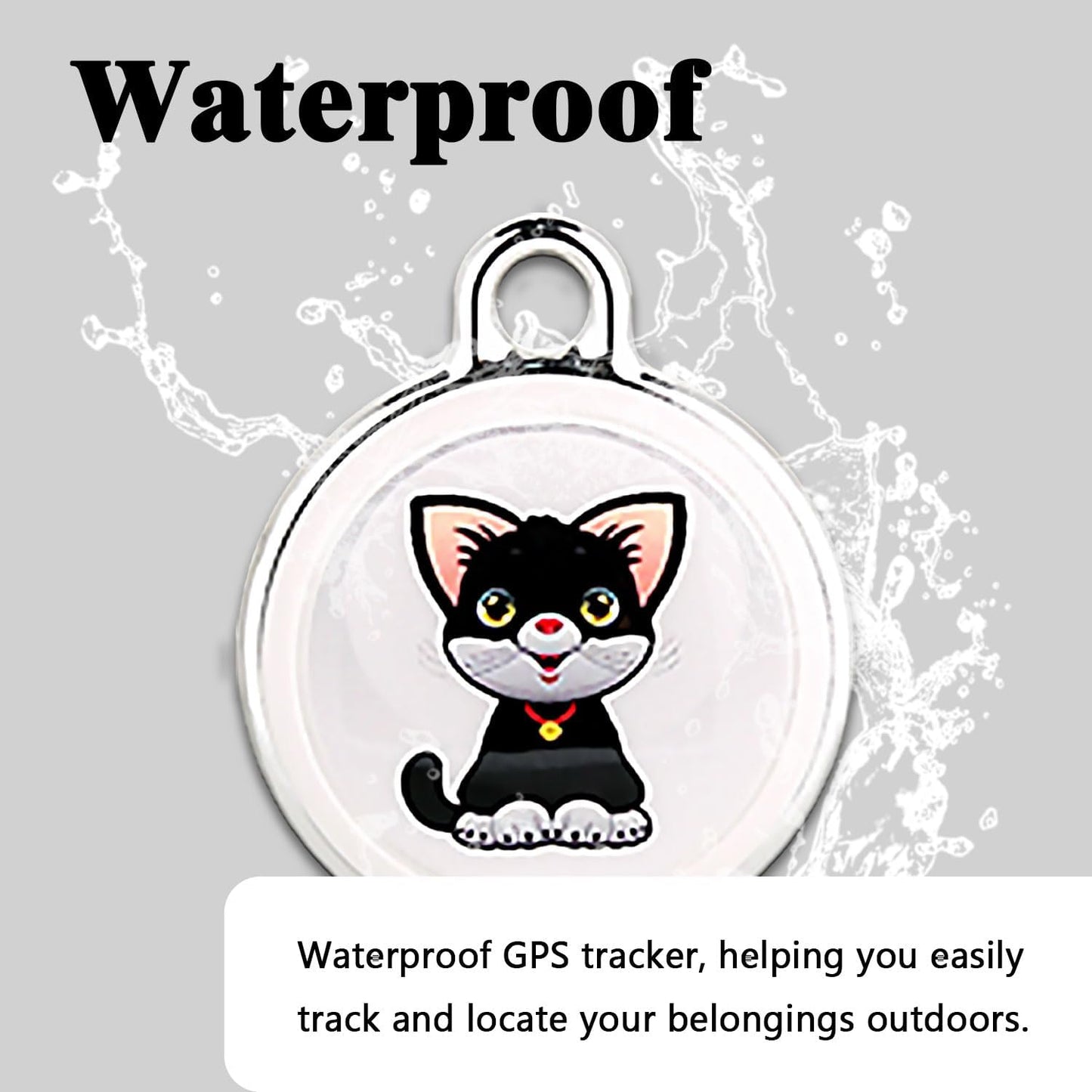 GPS Tracker for Dogs, Mini Cat Tracker, Smart Pet Tracker, Real-Time Tracking & Anti-Lost Alerts, No Monthly Fee, No SIM Card, Waterproof & Drop-Proof, 730-Day Battery Life, Works with Ios & Android