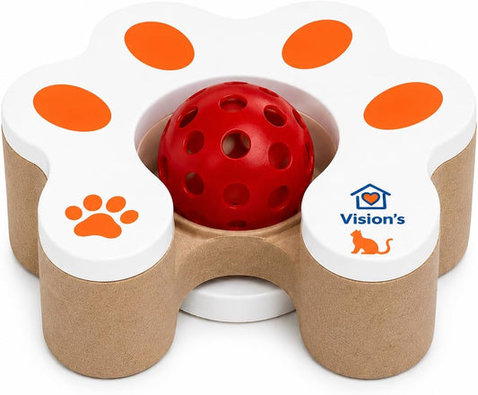Vision'S Cat Toy, Magic Organ Cat Interactive Scratcher Cardboard with Bell Ball, Foldable & Changeable Accordion Shape Exercise Anxiety Relief Toy for Indoor Cats(1Pcs)