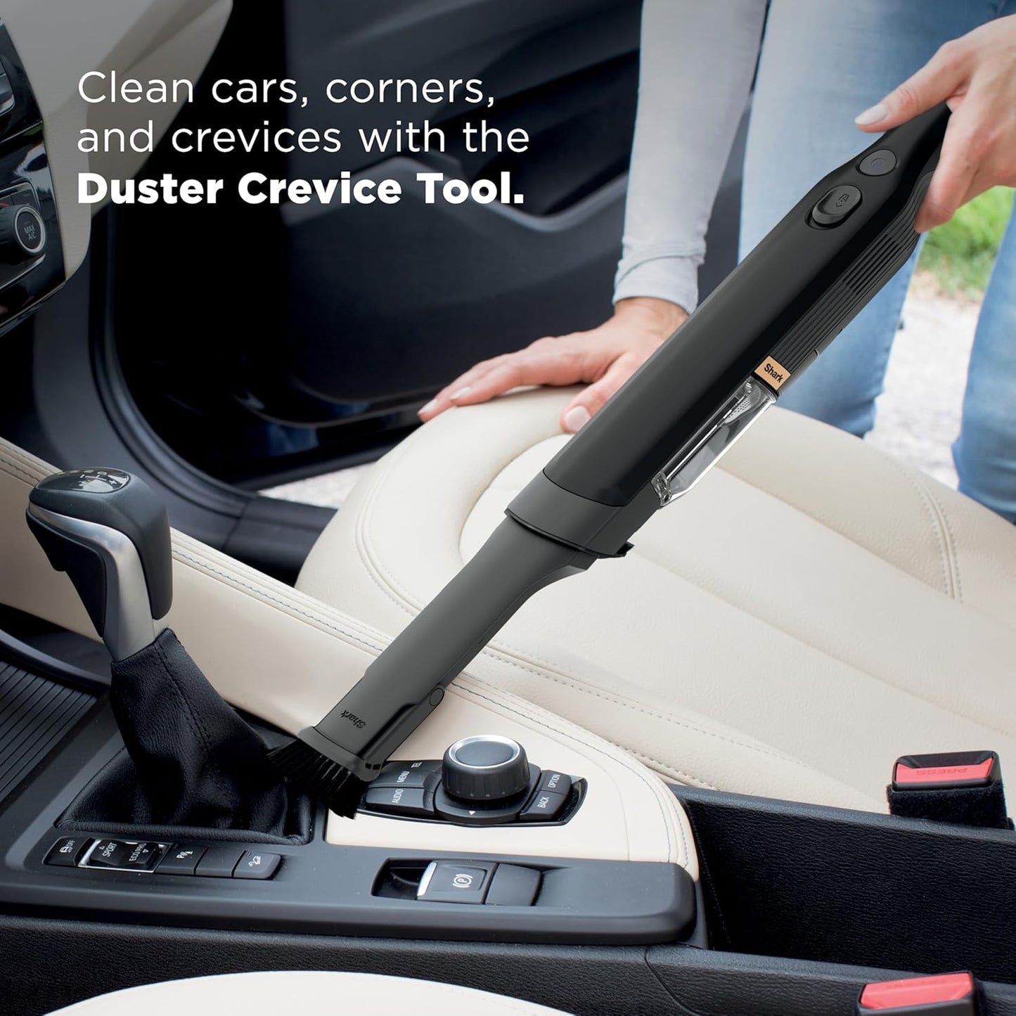 Shark WANDVAC Cordless Hand Vac, Lightweight, Versatile and Portable at 1.4 Lbs., Powerful Suction for Pet Hair, Charging Dock, One-Touch Empty for Car & Home, Duster Crevice Tool, Black, WV201BK