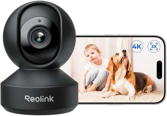 REOLINK 4K Pan Tilt Indoor Camera, 3X Optical Zoom, Dual-Band Wifi 6