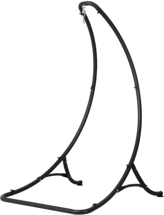 ANOW Heavy Duty Steel Hammock Chair Swing Stand Only for Outside, Black