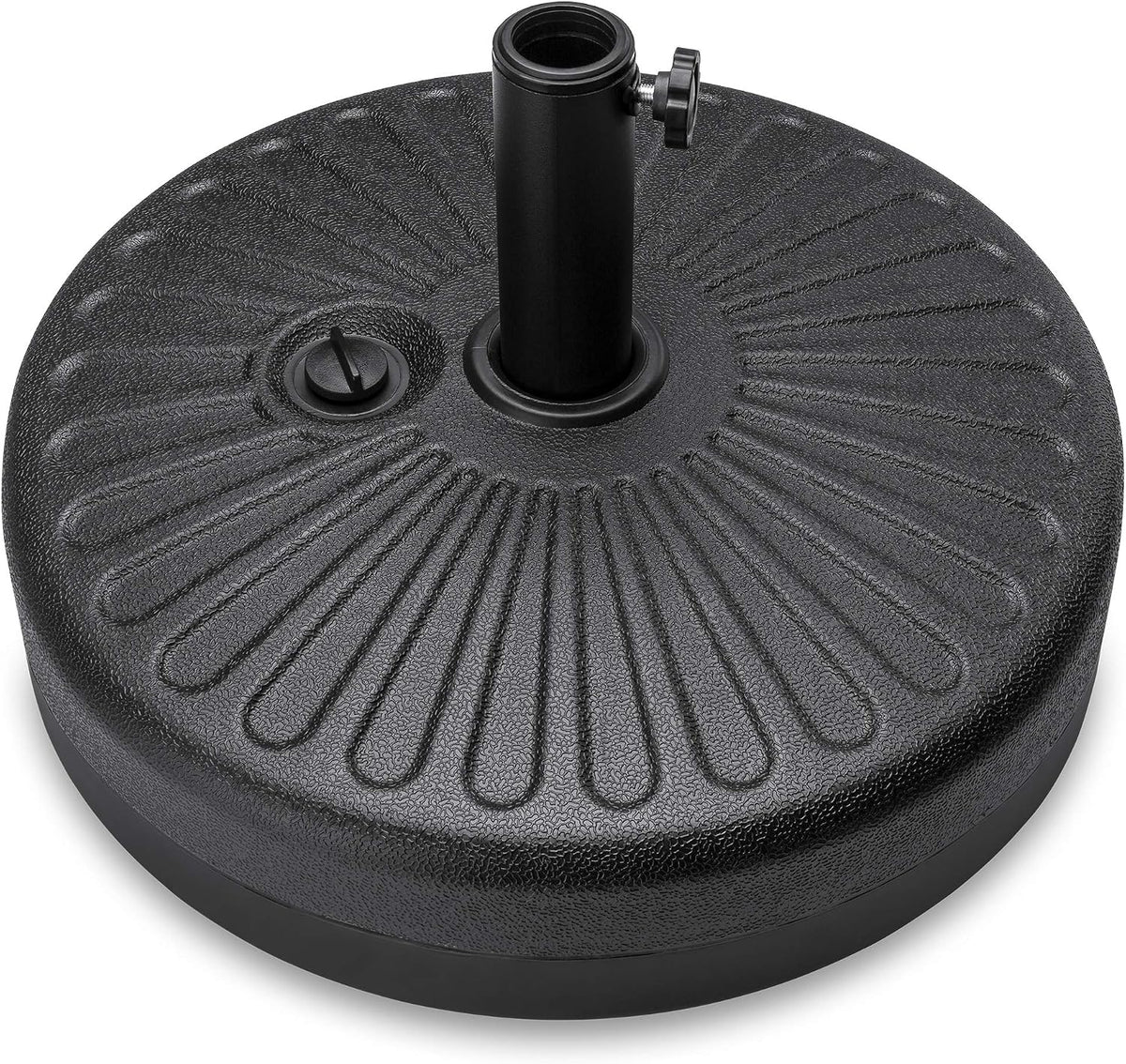 Best Choice Products Fillable Umbrella Base Stand round Sunburst Plastic Patio Umbrella Base Stand, Pole Holder for Outdoor, Lawn W/ 55Lbs Weight Capacity, Adjustment Knob