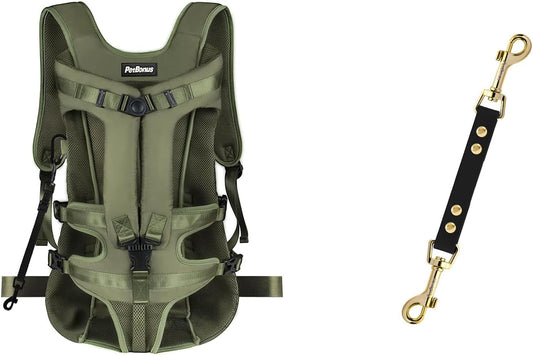 Pet Front Dog Carrier Backpacks, Adjustable Pet Backpack and Waterproof Dog Collar Safety Clip