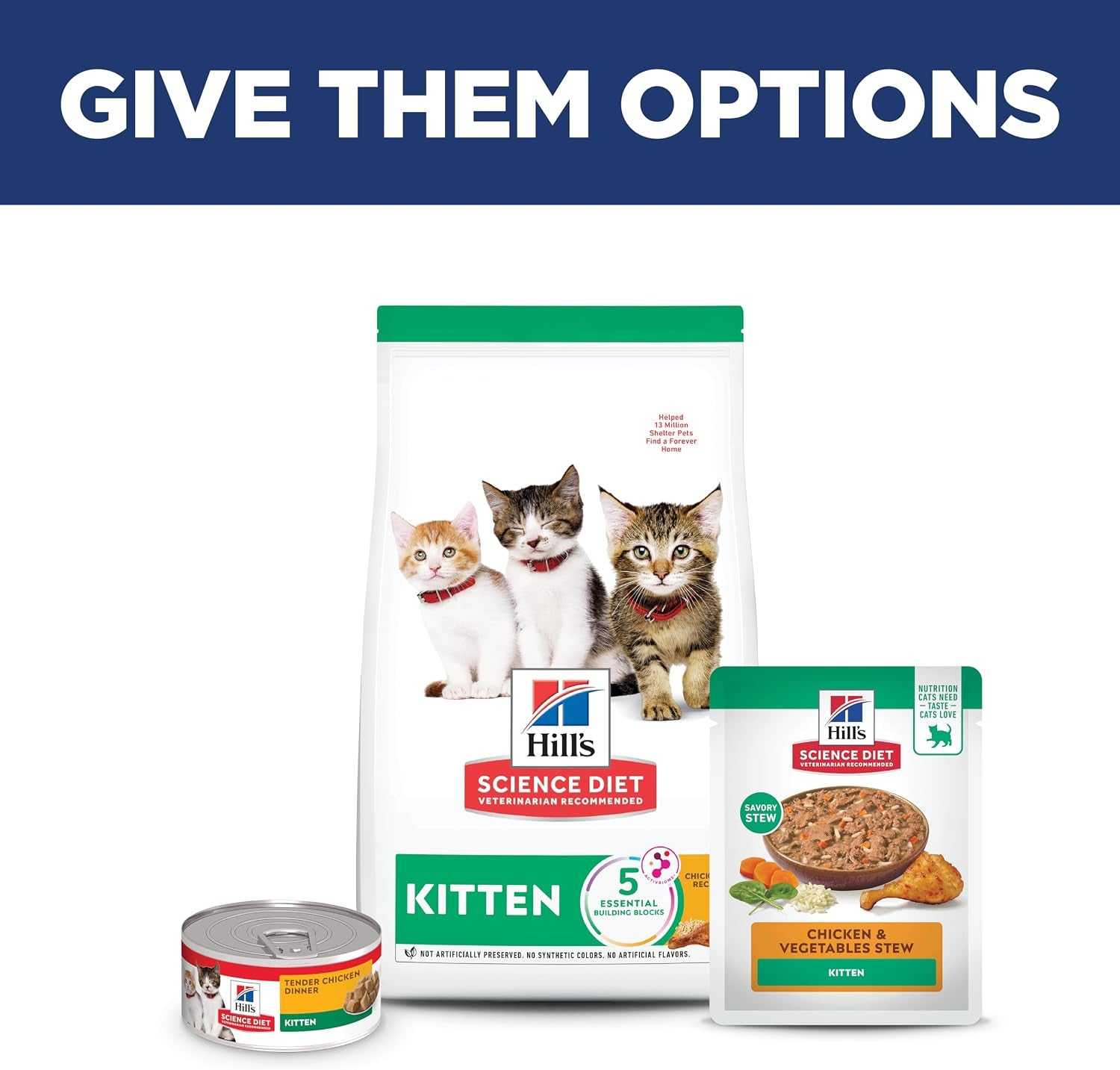 Hill'S Science Diet Kitten Wet Cat Food, Chicken & Vegetables Stew, 2.8 Oz. Pouches, 24-Pack