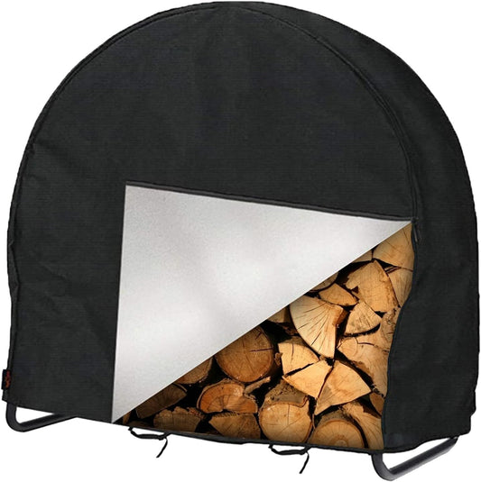 40 Inch Firewood Log Hoop Cover, Heavy-Duty Waterproof Rack Cover