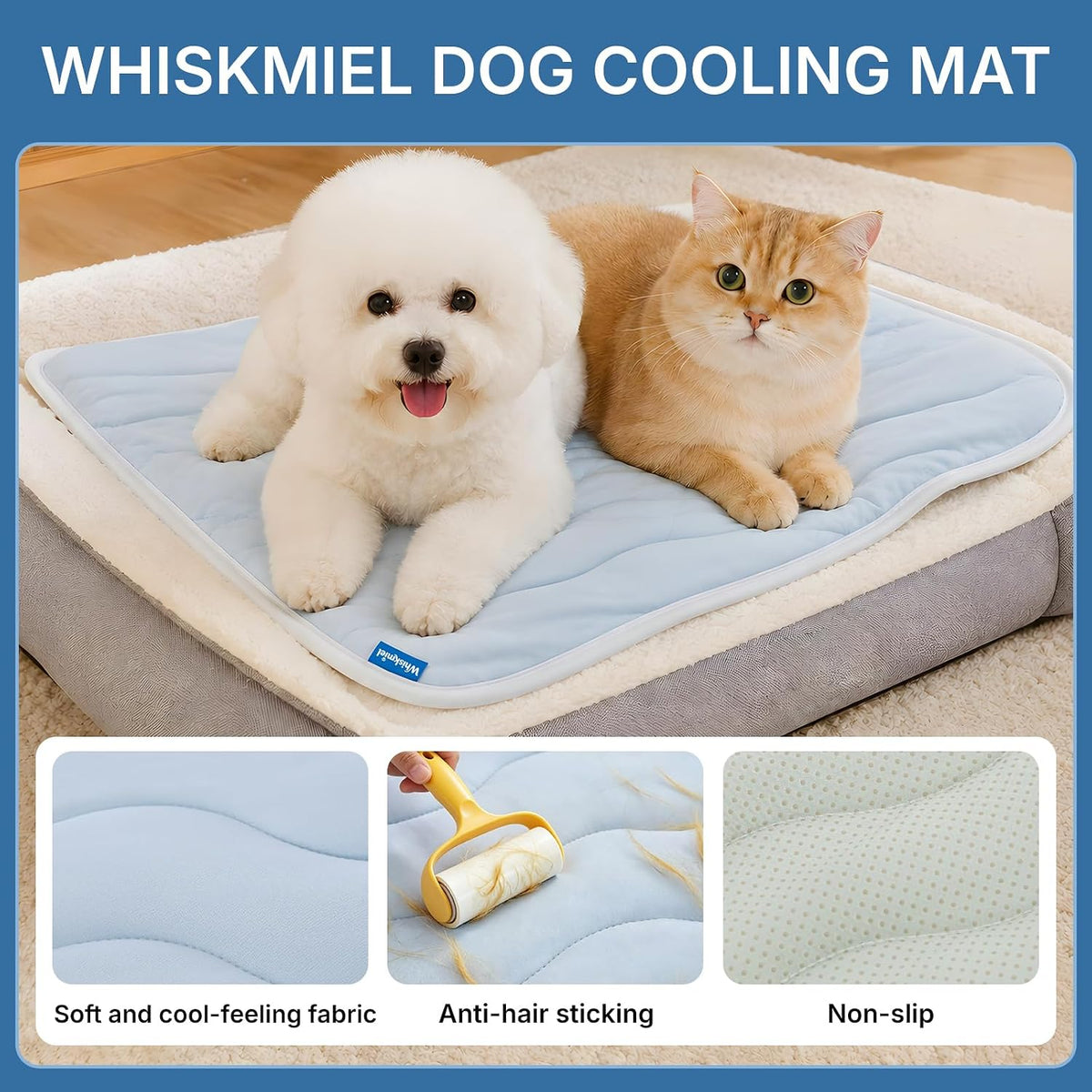 Dog Cooling Mat, Small Dogs & Puppy, Self-Cooling Pad, Q-Max>0.4