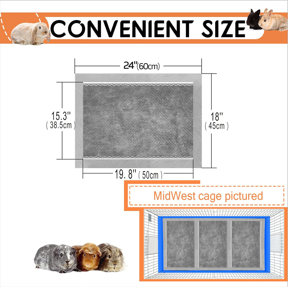 Disposable Guinea Pig Bedding, Cage Liners, Absorbent & Waterproof