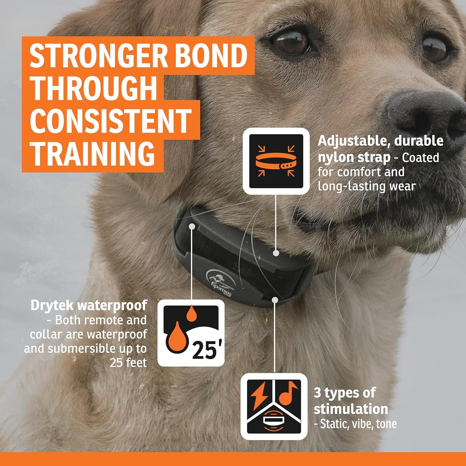 Sportdog Fieldtrainer 425X - Remote Trainer Designed for Off-Leash Control & Training - 500-Yard Range - Waterproof - Quick Charge-Collar with 21 Levels of Static, Tone, & Vibration