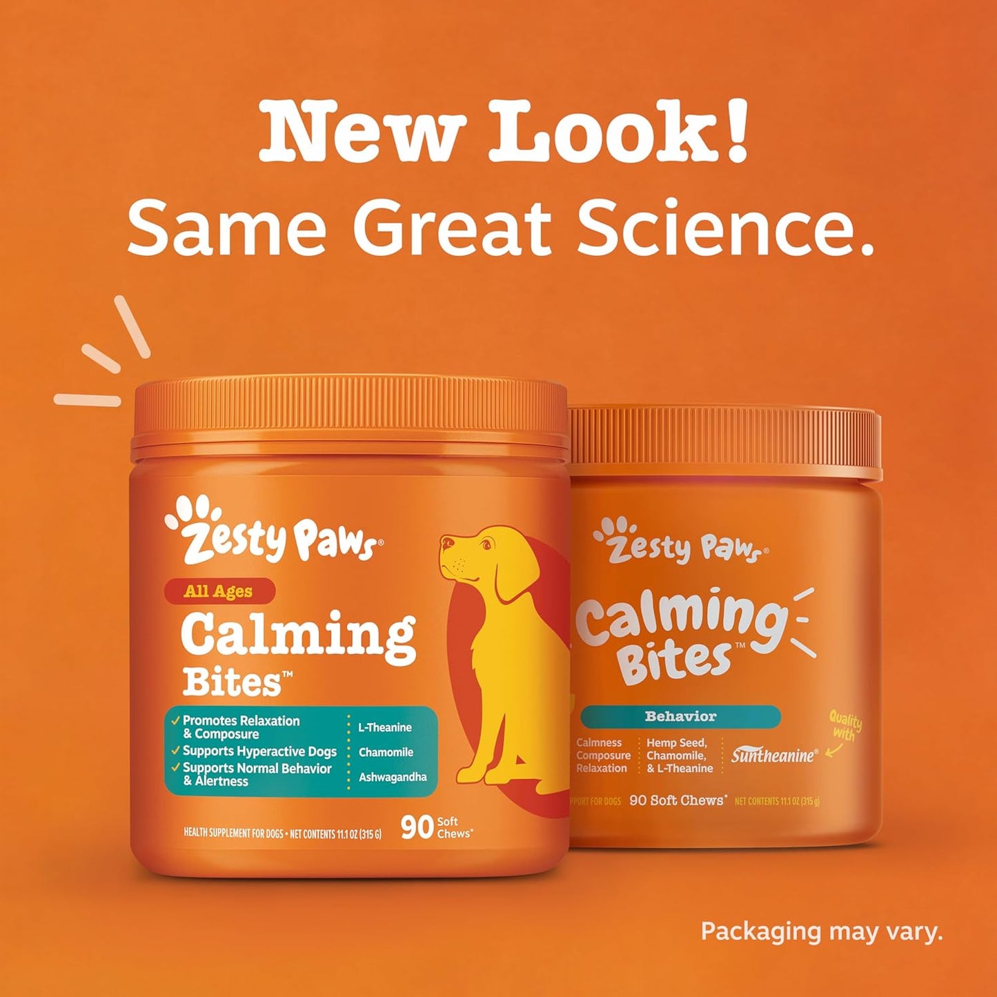 Zesty Paws Calming Chews for Dogs Composure & Relaxation for Everyday Stress & Separation Peanut Butter 90 Count