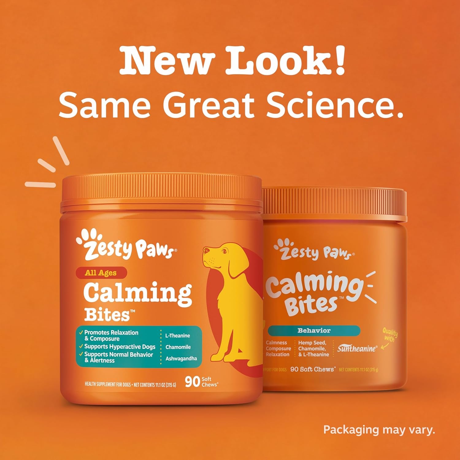 Zesty Paws Calming Chews for Dogs Composure & Relaxation for Everyday Stress & Separation Peanut Butter 90 Count
