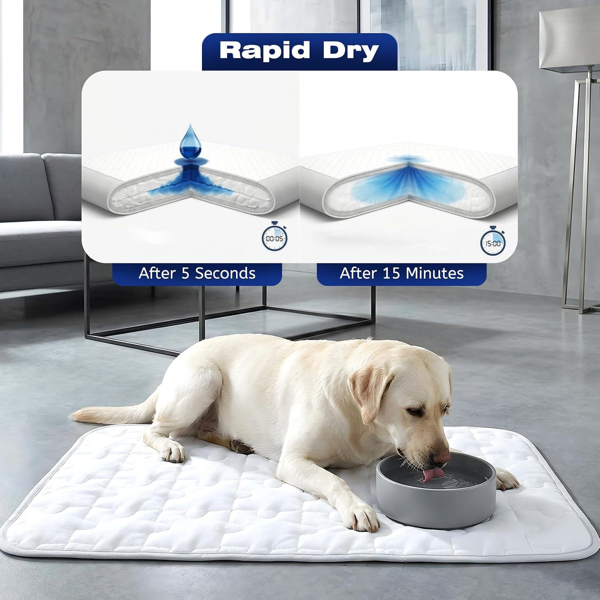 Cooling Dog Mat X-Large, Breathable 3D Mesh No-Gel Pad, Gray