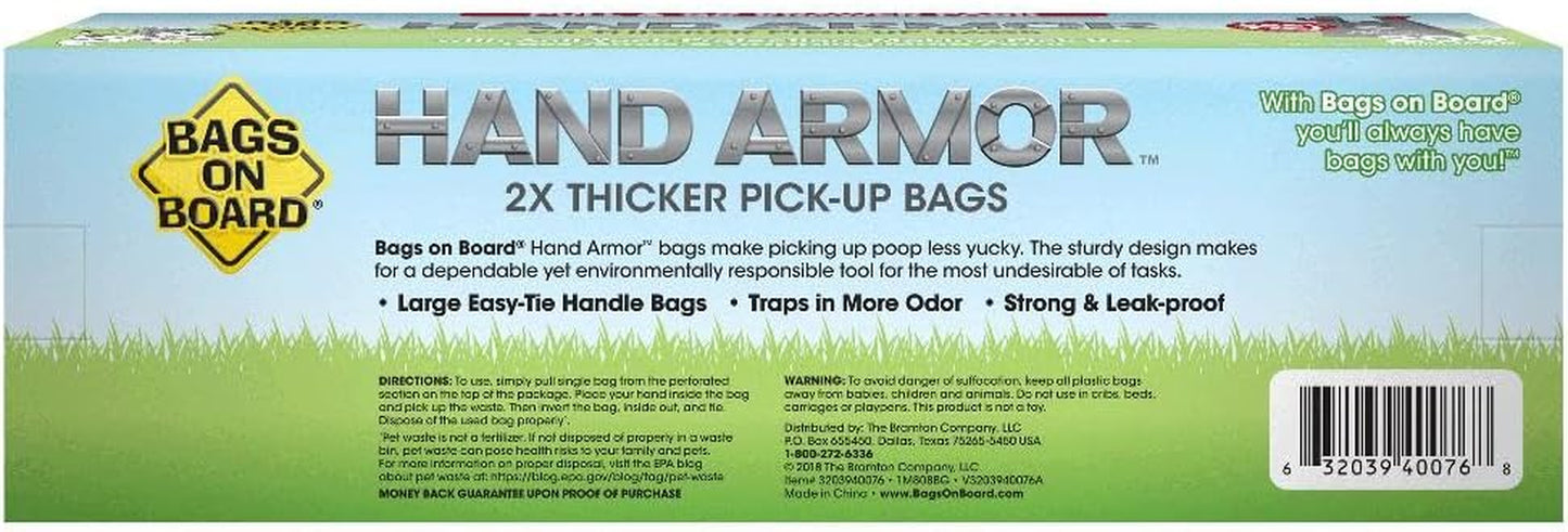 Bags on Board Dog Poop Bags with Easy Tie Handles, Drawer Pack, 200 Count | Extra Thick Waste Pickup Bags, Easy Tie Handles, Easy Dispensing Drawer Pack, Strong Leak Proof Design, 200 Count