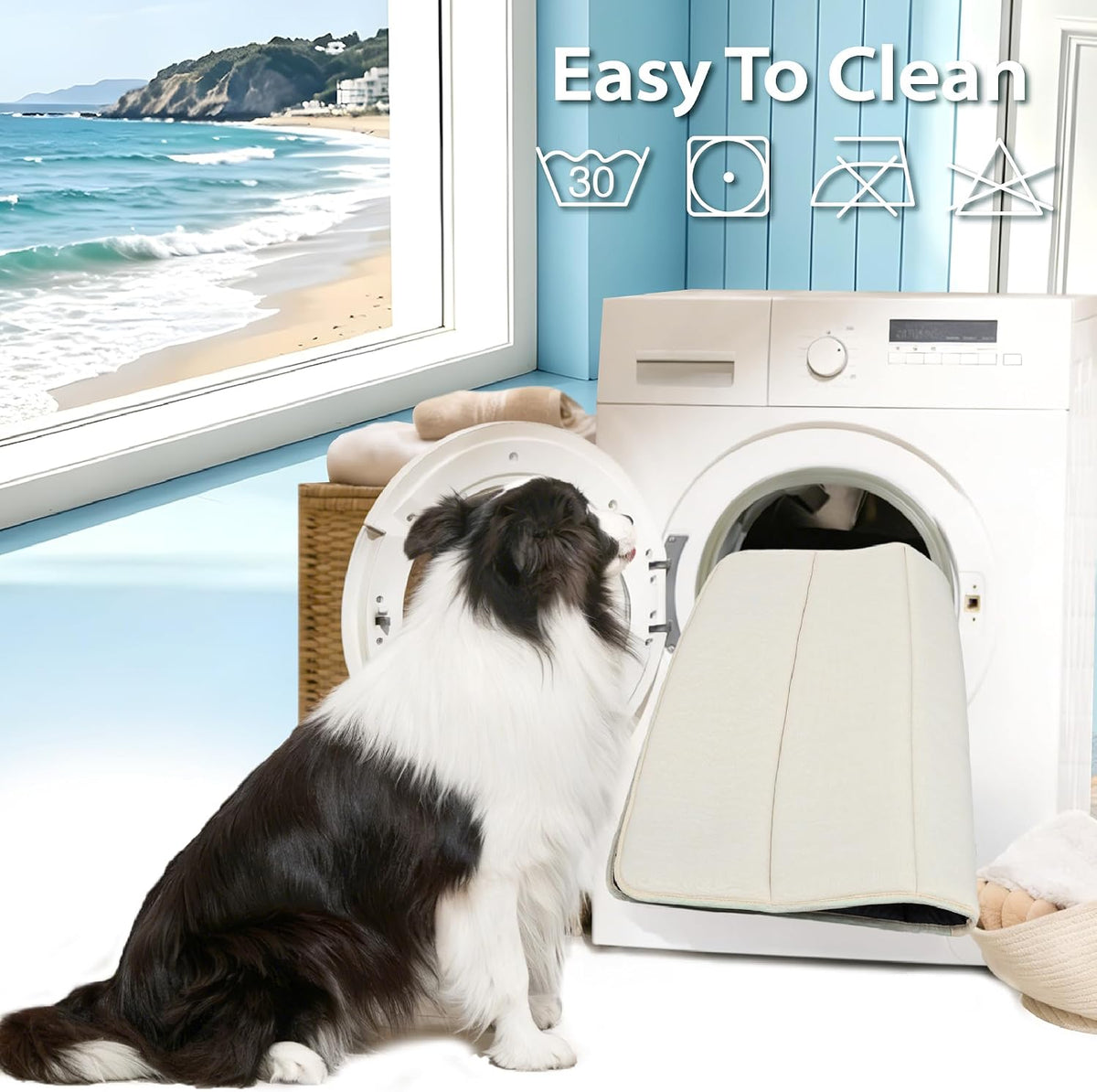 Dog Cooling Mat for Large Dogs, 35"X23" Memory Foam Pet Pad