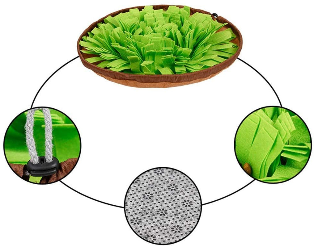 AWOOF Pet Snuffle Mat for Dogs, Interactive Feed Game for Boredom, Encourages Natural Foraging Skills for Cats Dogs Bowl Travel Use, Dog Treat Dispenser Indoor Outdoor Stress Relief