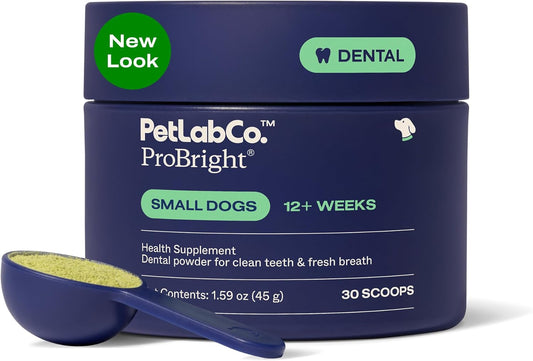 Petlab Co. Probright Dental Powder for Small Dogs, 30 Scoops
