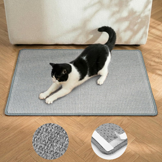 Conlun Cat Scratcher Mat,Natural Sisal Cat Scratch Pad,Horizontal Floor Cat Scratching Pads Rug for Indoor Cats Grinding Claws Nails,Cat Furniture Protector for Couch & Carpets & Sofas