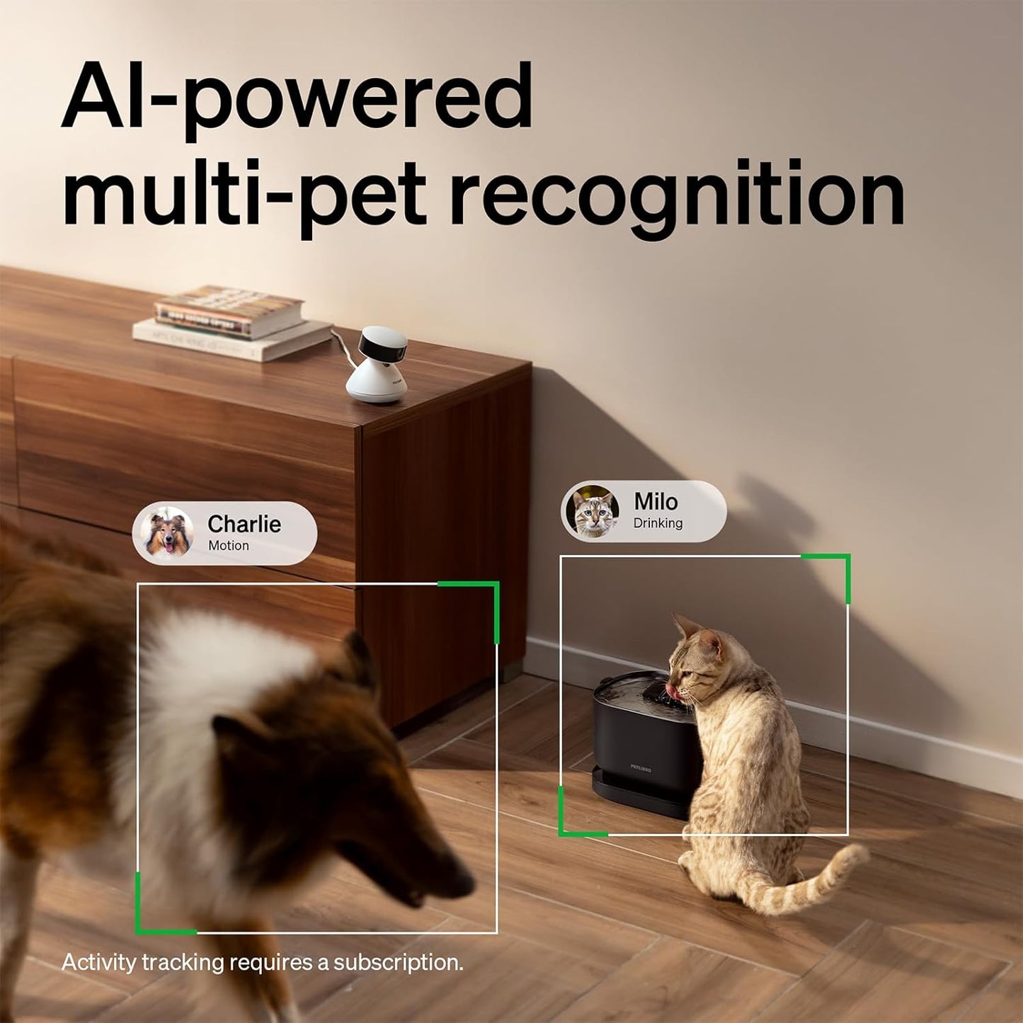 PETLIBRO AI Dog Camera Pet Camera Indoor with Phone App [Multi-Pet Recognition, Daily Activity Analysis & Smart Summaries] Cat Cam 360° View, 1080P Dog Cam Night Vision, 2-Way Audio Home Camera Wifi