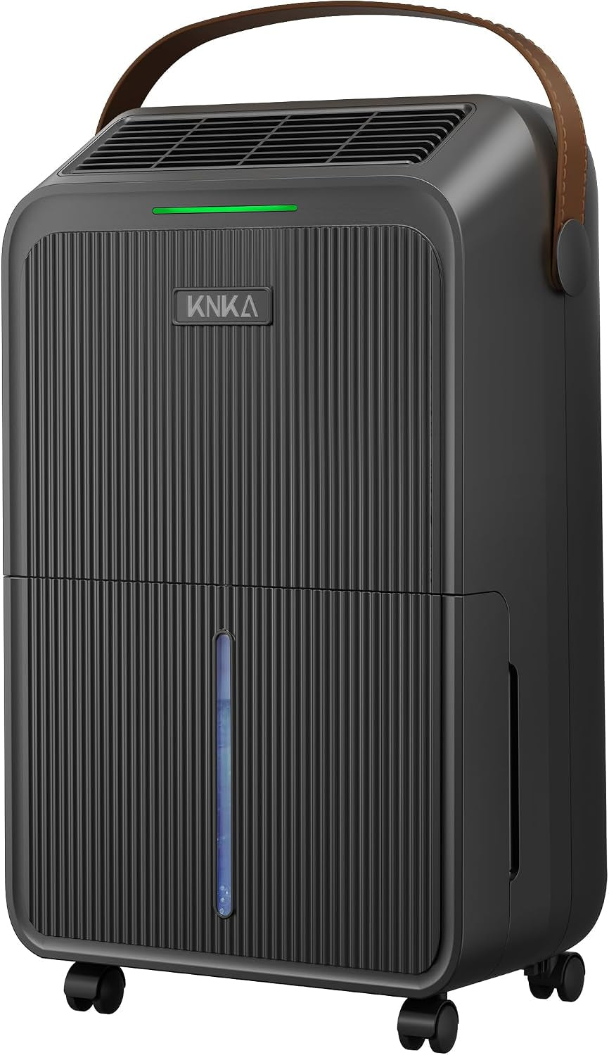 KNKA 2500 Ft² Max 34 Pints Dehumidifier for Basement with Drain Hose, Black