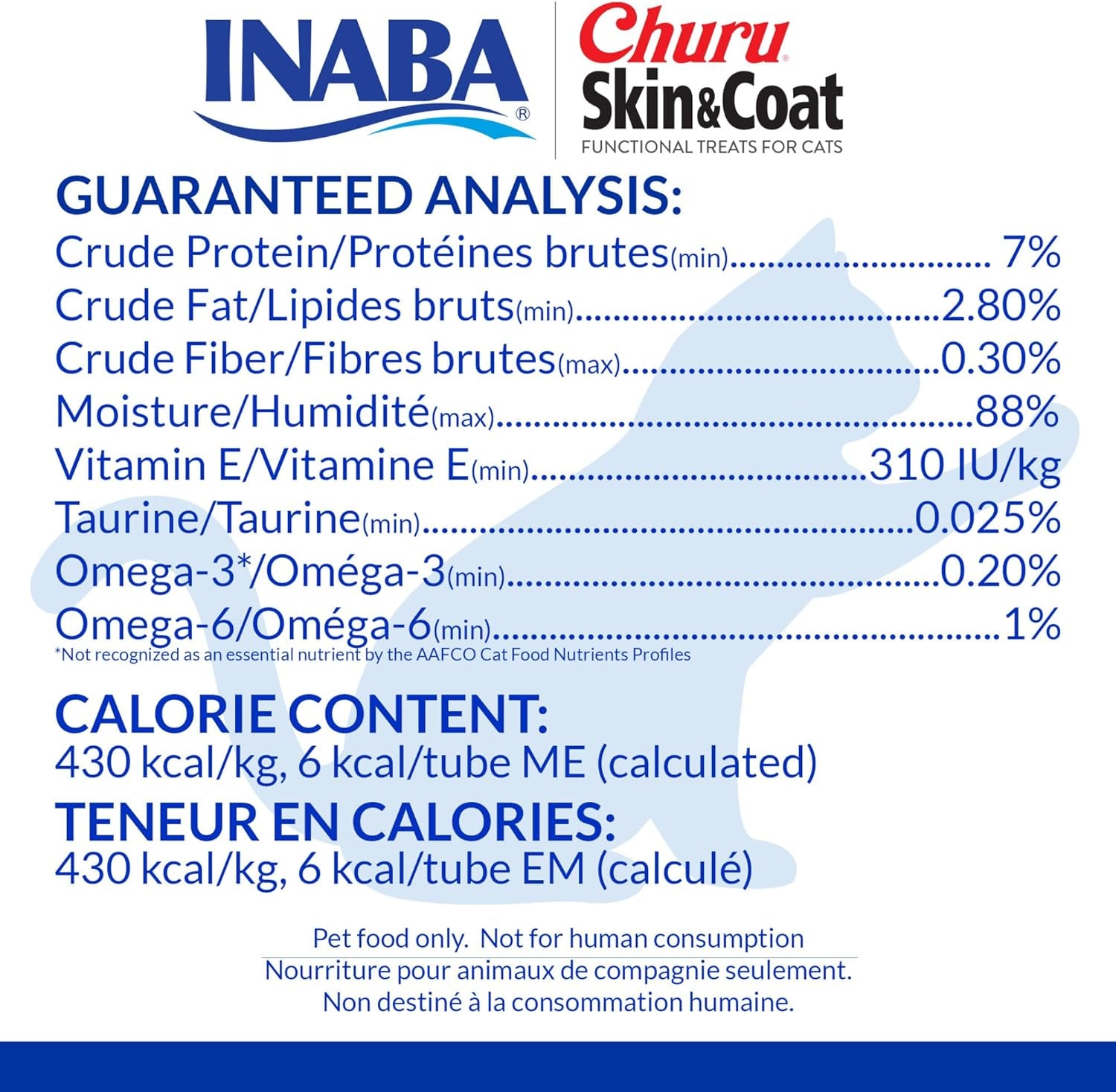 INABA Churu for Skin & Coat, Lickable, Squeezable Cat Treat with Omega Oils, Taurine and Vitamin E, 0.5 Ounces Each Tube, 50 Tubes, Skin & Coat Variety