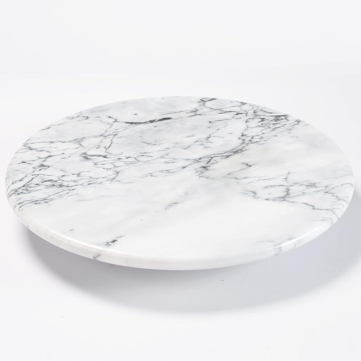 Jalz Jalz 12'' Marble Lazy Susan for Countertop Kitchen Turntable Storage Turner Countertop Organizer Convenient Serving Rotation Spinning Tabletop Organizer Swiveling Serving Tray Revolving Platter
