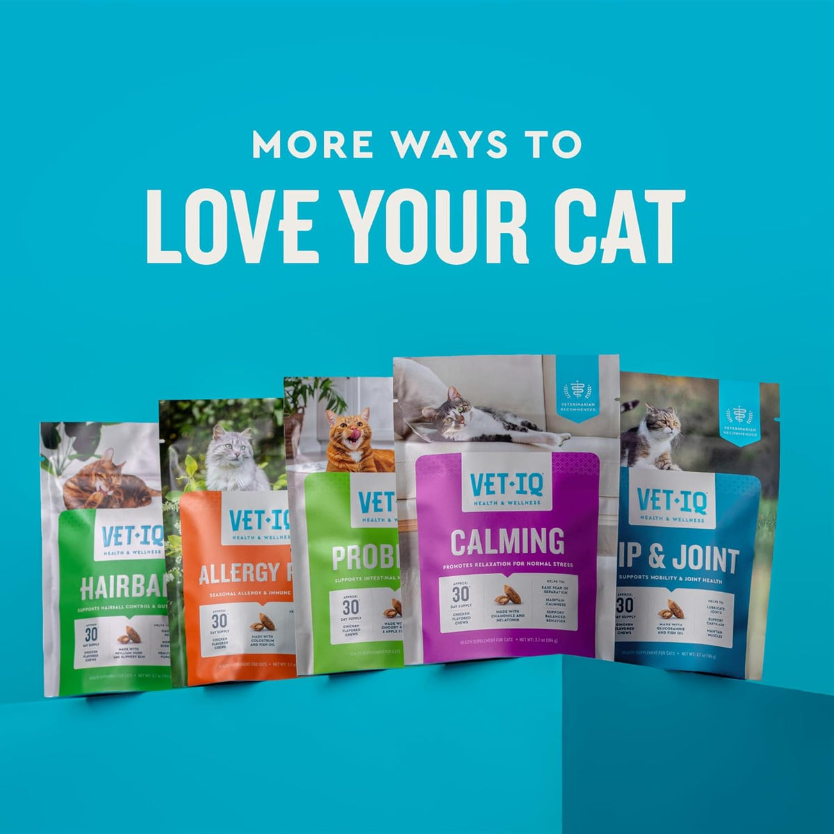 Vetiq Cat Calming Treats, Melatonin & Ashwagandha, 3.7Oz