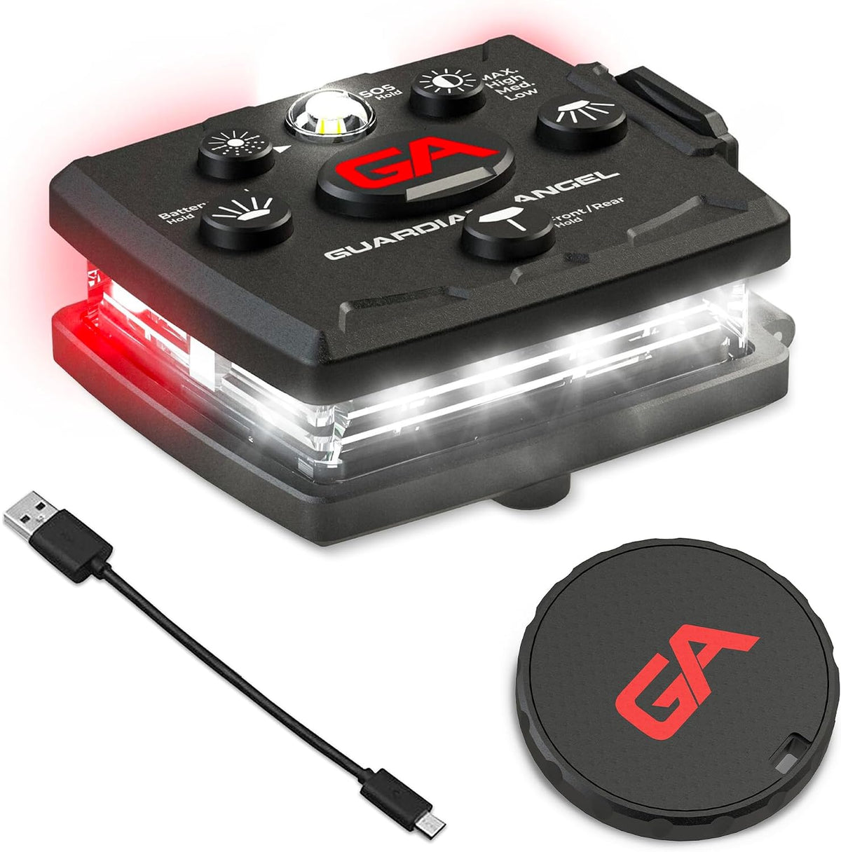 Guardian Angel Micro Safety Light - White Front & Red Rear