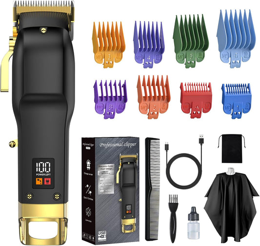 Hair Clippers for Men, Cordless Hair Trimmer with 8 Color-Coded Guards