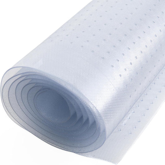 RESILIA Industrial Deep Pile Carpet Runner - Crosshatch Pattern Non Slip Carpet & Rug Protector Mat, Waterproof Clear Plastic Vinyl Floor Covering, 30 Inches Wide X 12 Feet Long, Made in the USA