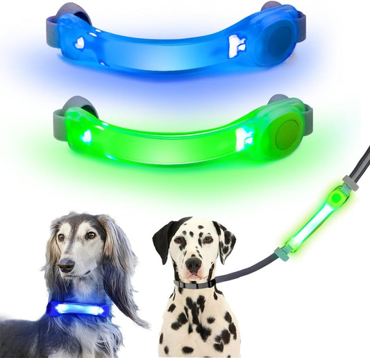 LED Dog Leash Light, Waterproof Bright Dog Safety Light for Night Walking