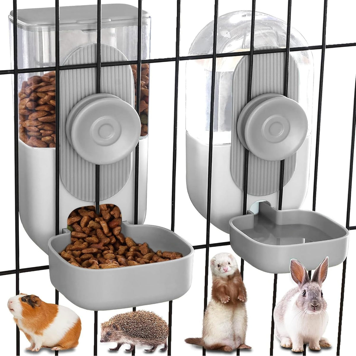 Kenond 35Oz Rabbit Feeder,Bunny Water Dispenser,Pet Water Bottle for Cage