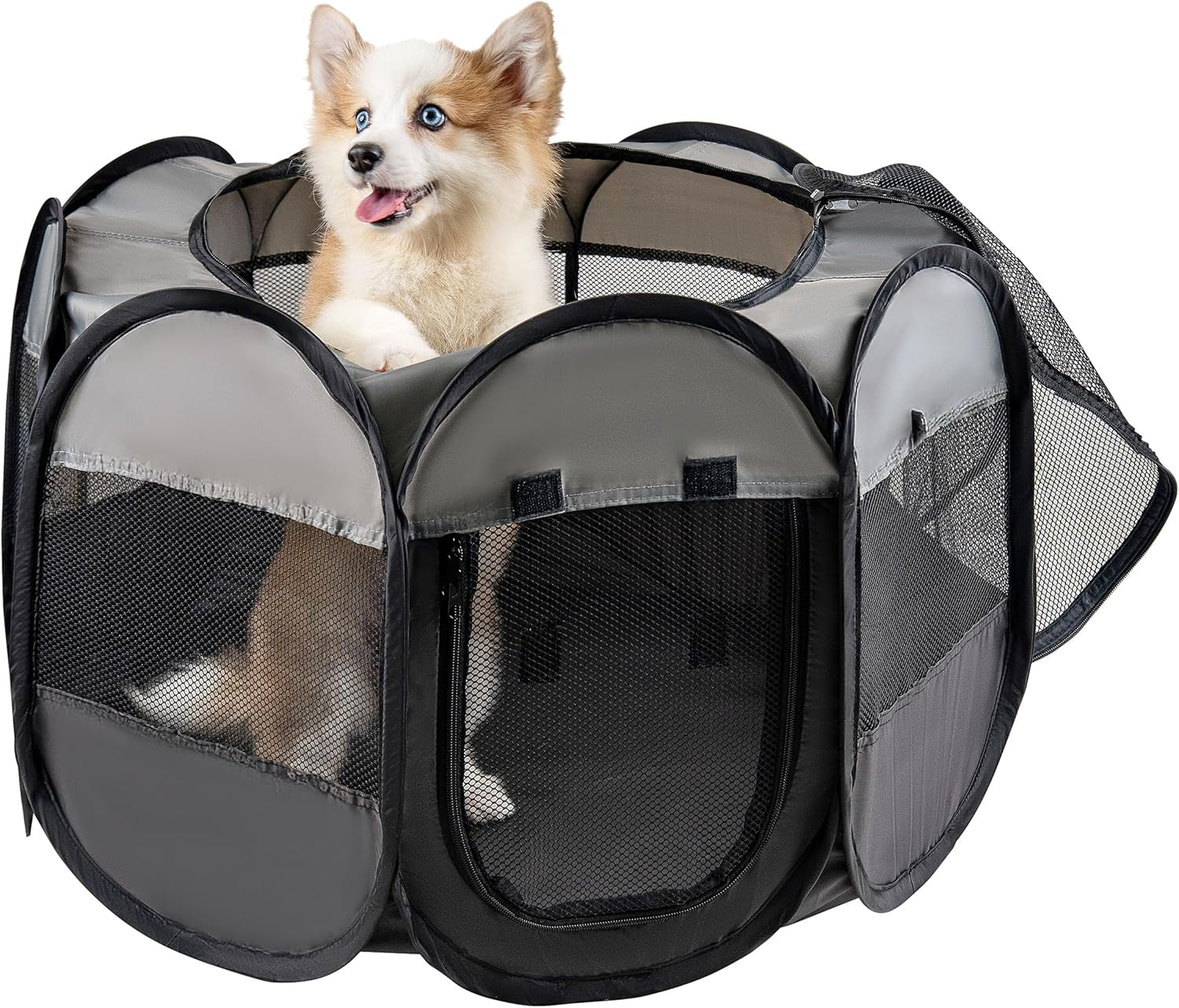 LAFYETTE. - USA Based, Dog Cat Playpen, Puppy Kitten Pet Playpen Indoor Outdoor, Portable Pop up Dog Kennel Tent Crate Cage for Dog Cat Rabbits, Foldable Pet Enclosure, Removable Top Cover, 29" X 16"