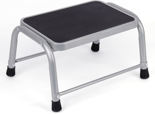 Valeo Step Stool,Step Stools for Adults with Non-Slip Rubber Feet, 600 Lbs Capacity, Metal Step Stool for Kitchen, Bathroom, RV, Camping, Office, Bed Steps for High Beds