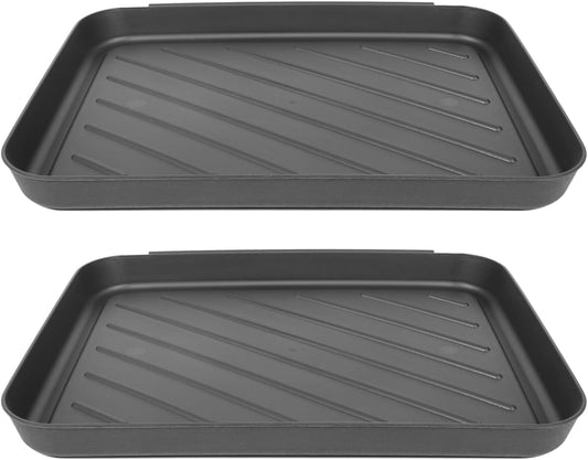 VOSAREA Plastic Boot Tray, 2 Pack Waterproof Shoe Tray Mat