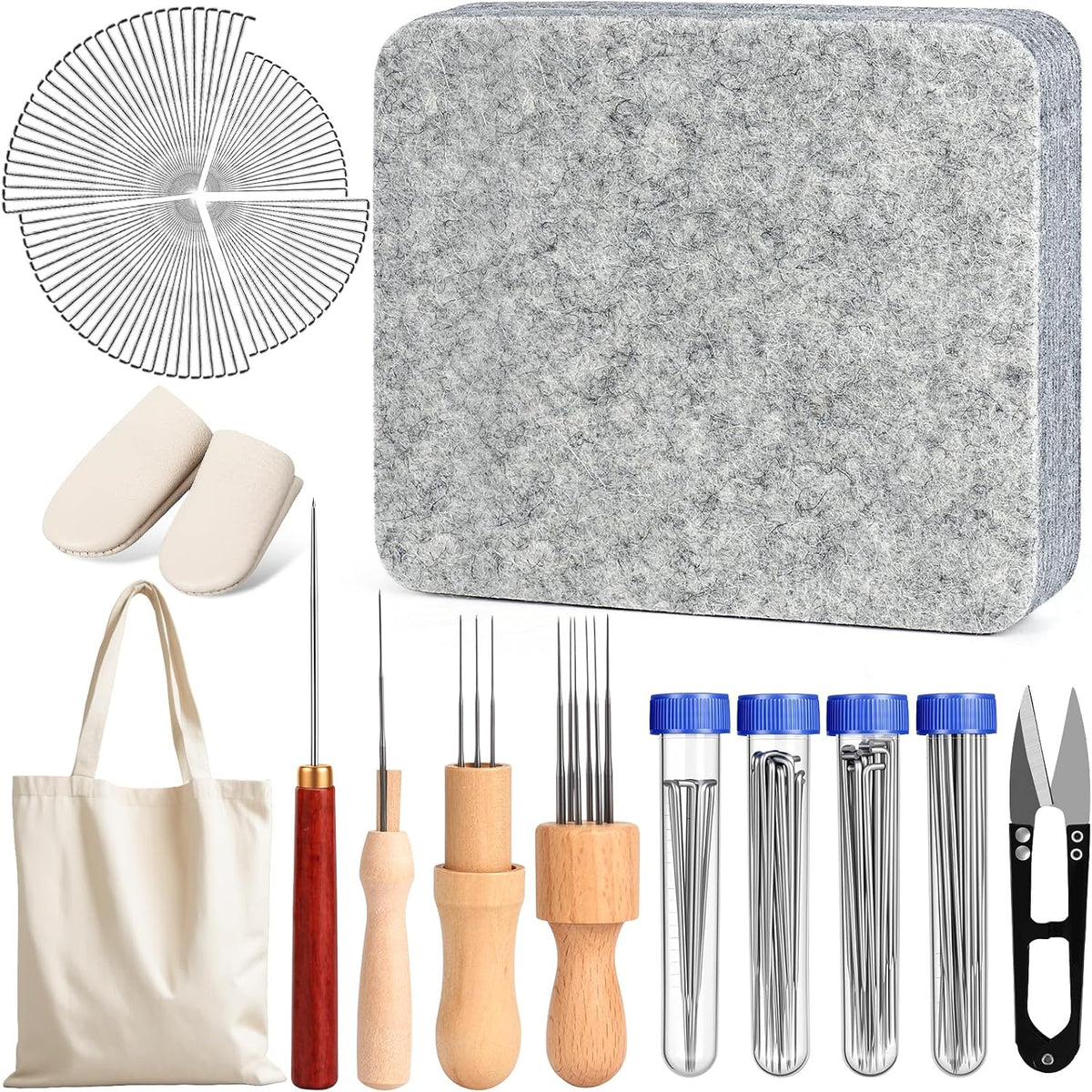 Needle Felting Kits, 108 Pcs Felting Tool Supplies with 36/38/40/42 Gauge