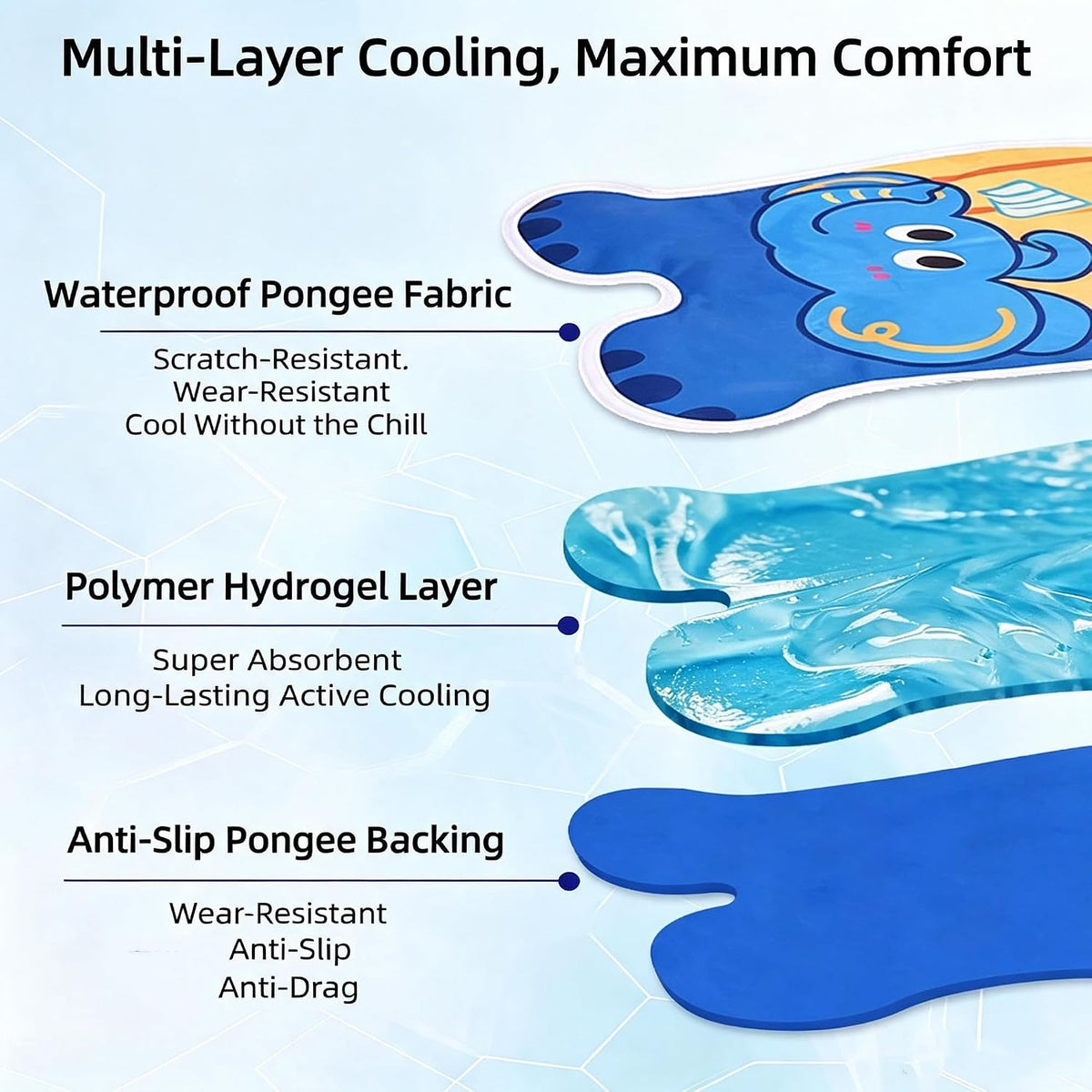 Dog Cooling Mat 30 X 20, Gel Cooling Pad for Small Medium Pets 45 Lbs