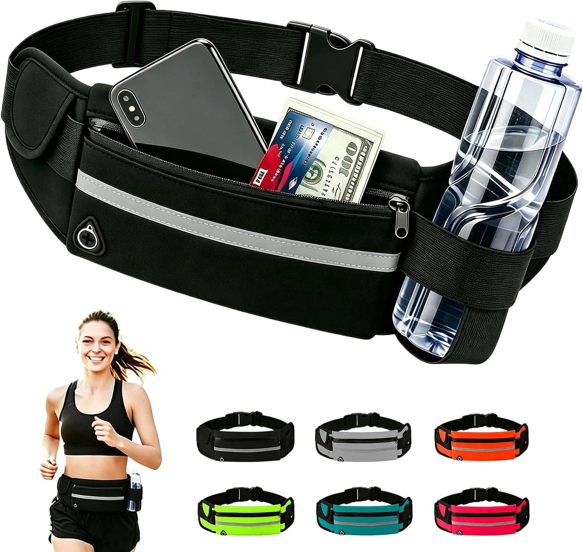 Small Running Fanny Pack, Hands-Free Cell Phone Bag, Men and Women