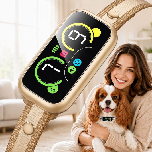 Smart Dog Bark Collar with Advanced Bark Detection, anti Barking Devices with 4 Adjustable Modes & 7 Sensitivity, Rechargeable Barking Collar for Small Medium Large Dogs, (1, Sand)