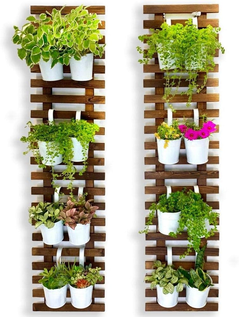 Shoplala Wooden Wall Planter (120Cm, 2 Pack) Wooden Hanging Flower Plants