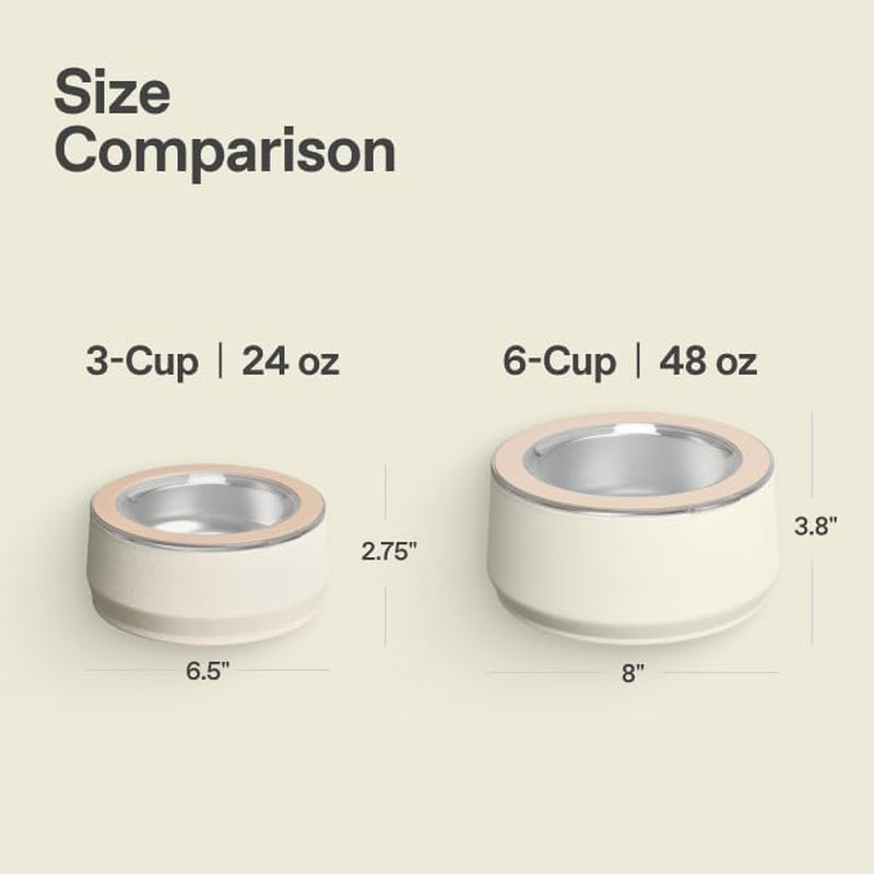 STANLEY Pet Bowl with Lid, 24 Oz (3 Cups), Cream